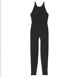 Black Women's Jumpsuit / PINK High Neck Workout Onsie